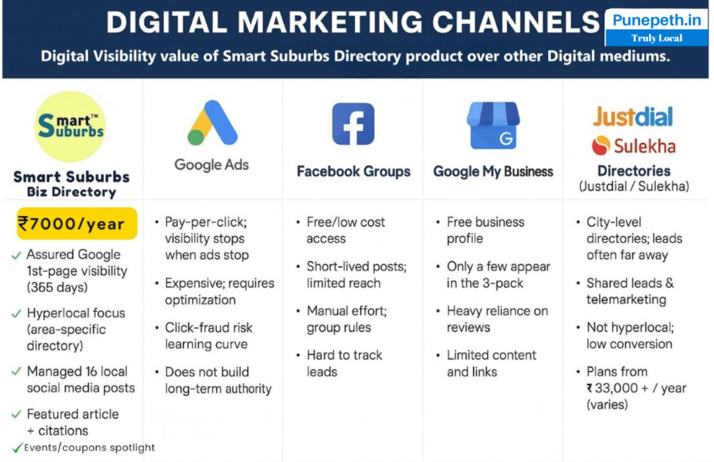 Smart Suburbs Vs Other Digital Marketing Channels